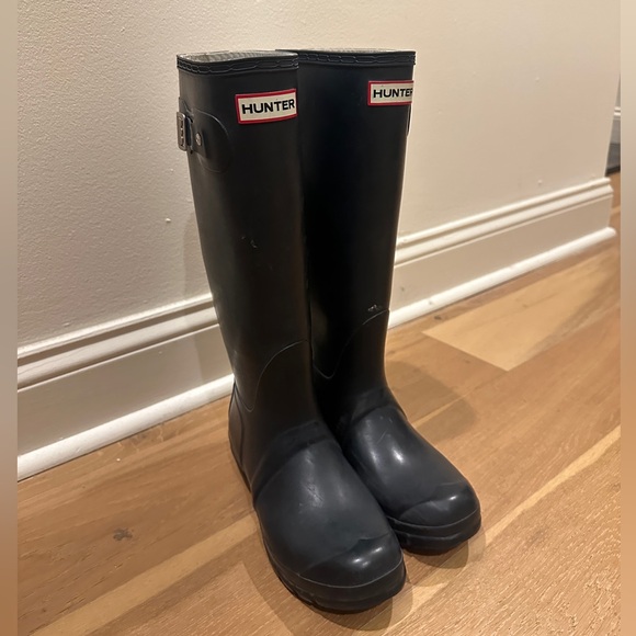Hunter Shoes - Hunter Navy Knee High Rain Boots